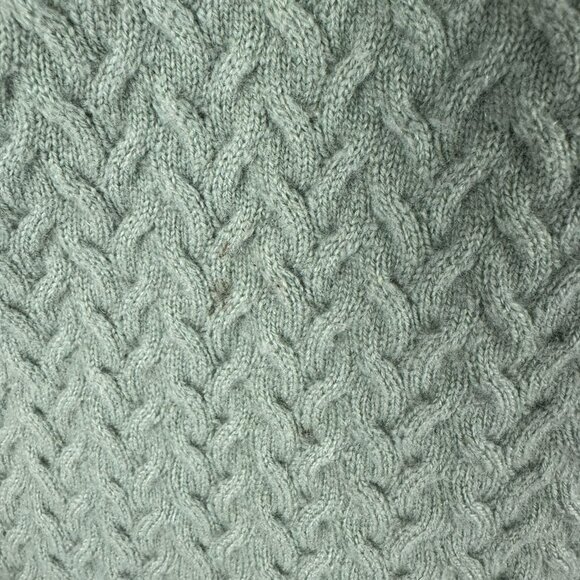 Charter Club 2 Ply Cashmere Sweater Womens Large Textured Weave Green FS-1350 - Picture 10 of 16